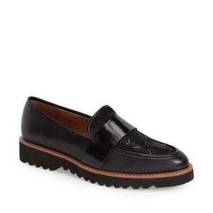HALOGEN Women’s Black Slip On Loafers